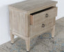 NS91 - Washed Elm Nightstand With 2 Drawers