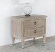 NS91 - Washed Elm Nightstand With 2 Drawers