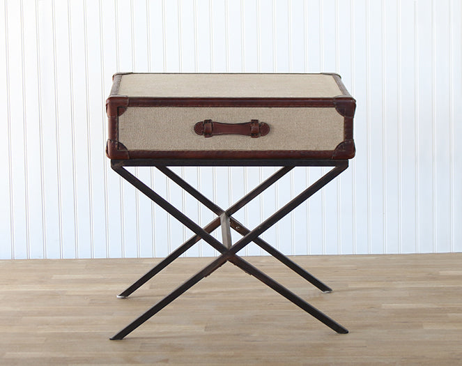Canvas Wrapped Luggage Table