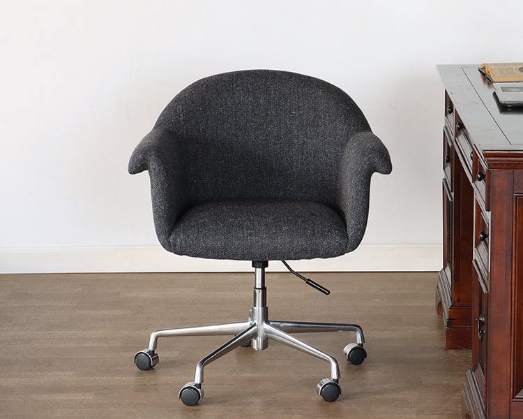Dark Grey Office Chair on Casters