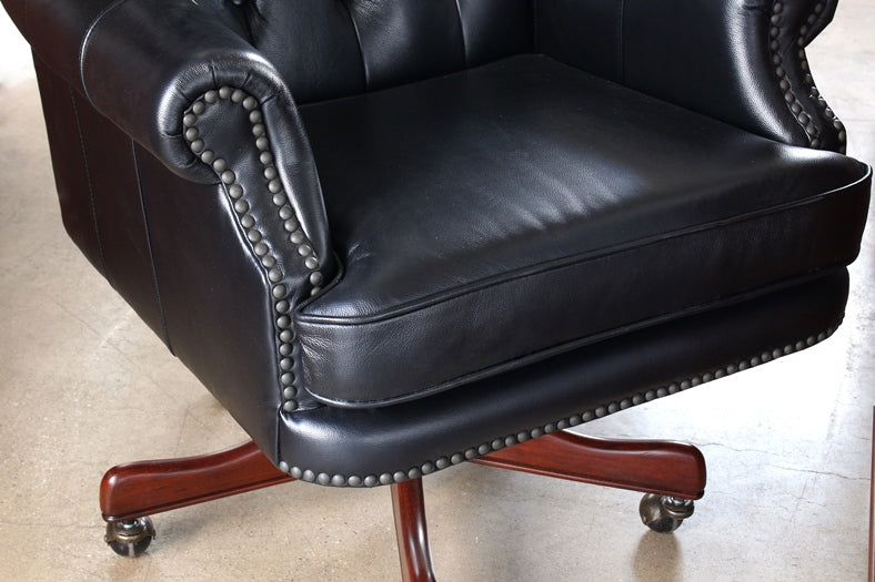 OC59 Black Leather Tufted Executive Chair 