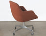 Vintage Rust Brown Upholstered Office Chair