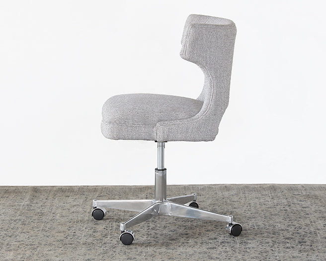 Wingback Desk Chair In Gray