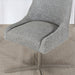 OC76 - Gray Upholstered Office Chair With Swivel Base