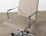 OC79 - Taupe Leather & Chrome Conference Chair On Casters