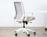 OC82 - White Conference Chair With Upholstered Sand Seat