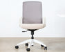 OC82 - White Conference Chair With Upholstered Sand Seat