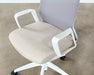 OC82 - White Conference Chair With Upholstered Sand Seat