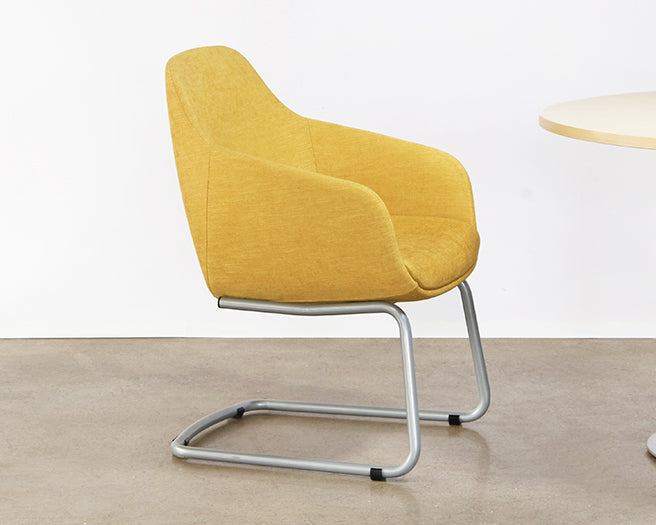 OC83 - Mid-Century Style Mustard Yellow Office Arm Chair