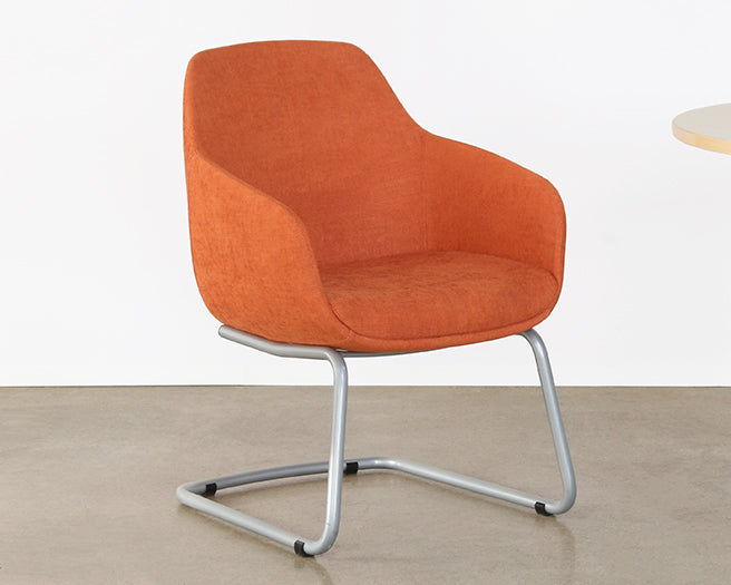 OC84 - Mid-Century Style Burnt Orange Office Arm Chair