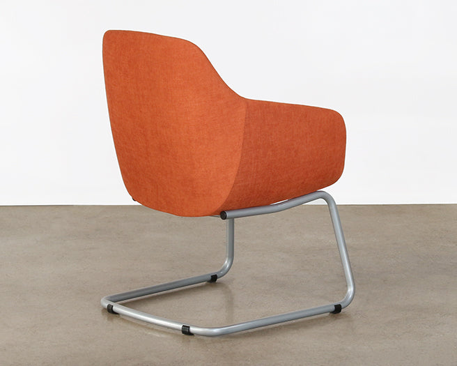 OC84 - Mid-Century Style Burnt Orange Office Arm Chair