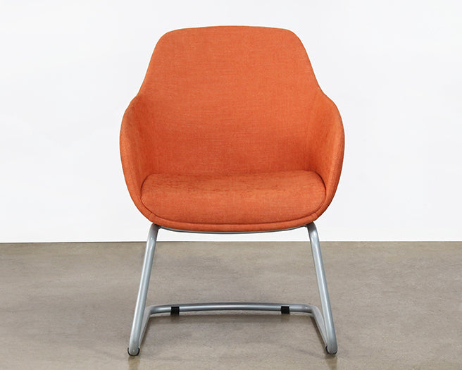OC84 - Mid-Century Style Burnt Orange Office Arm Chair