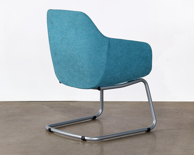 OC85 - Mid-Century Style Sky Blue Office Arm Chair