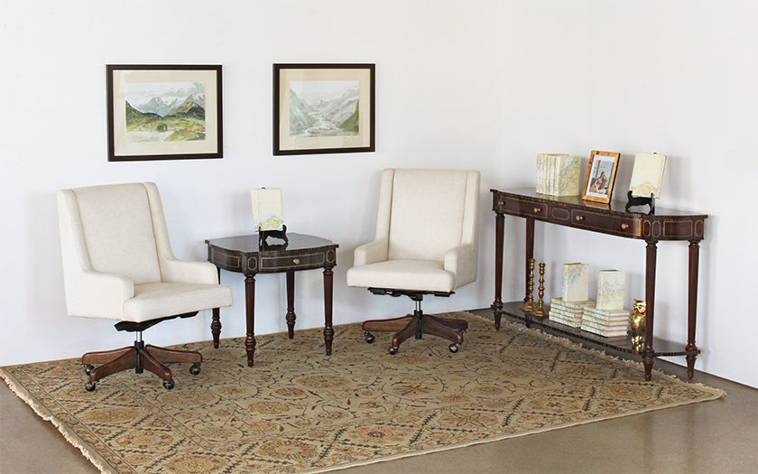 OC88 - Fawn Linen Desk Chair