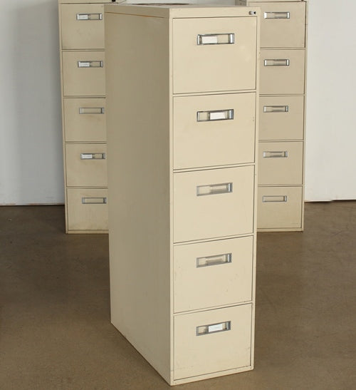 OFC003 - 5 Drawer Beige Office File Cabinet