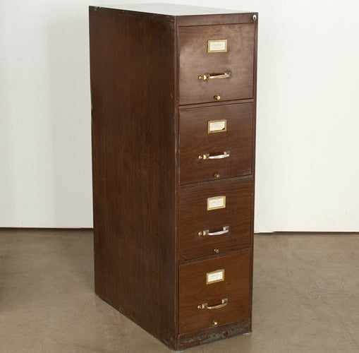 OFC009 - 4 Drawer Woodgrain Office File Cabinet