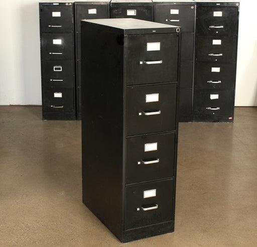 OFC11 - 4 Drawer Black Office File Cabinet 