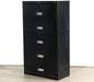 OFC12 - 5 Drawer Black Lateral Office File Cabinet