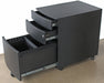 OFC23 Rolling Black 3 Drawer Filing Cabinet 