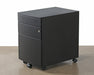 OFC23 Rolling Black 3 Drawer Filing Cabinet 