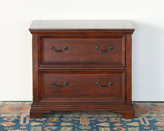 Two Drawer Cherry File Cabinet