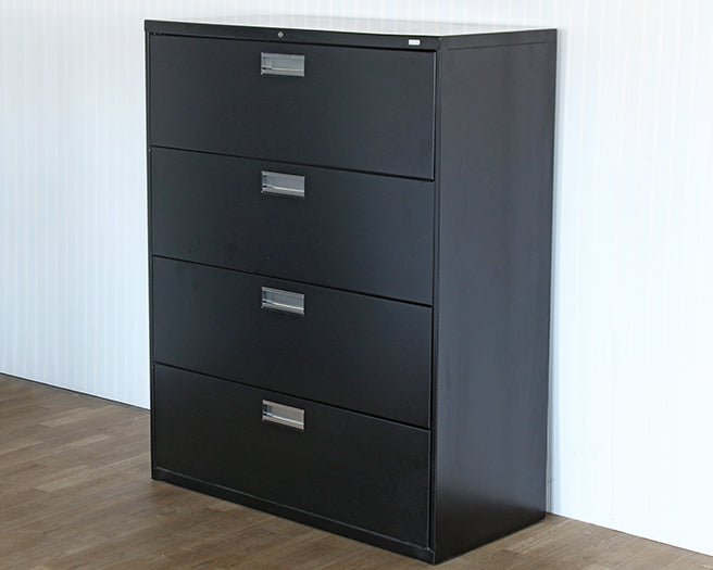 Black Metal Lateral File Cabinet