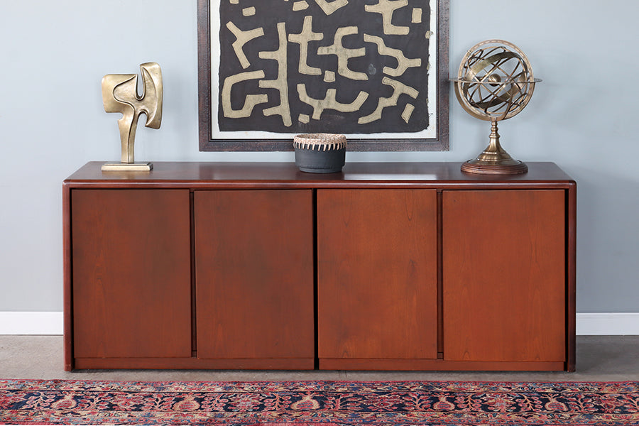 Vintage Wooden Office Sideboard