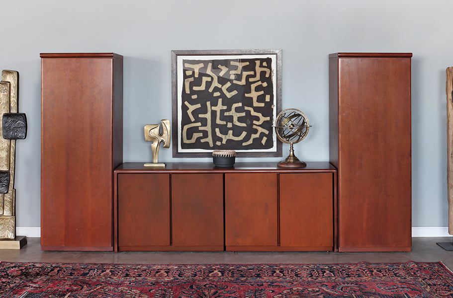 Vintage Wooden Office Sideboard