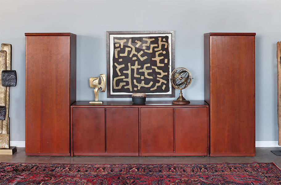 Vintage Wooden Office Cabinet