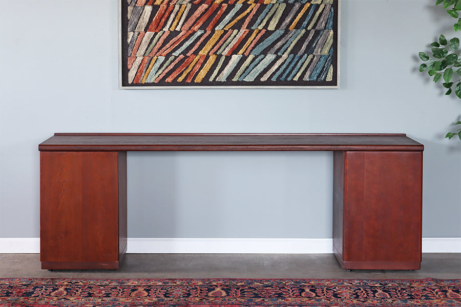 Vintage Wooden Office Credenza