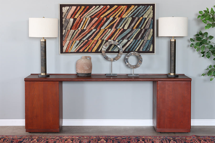 Vintage Wooden Office Credenza