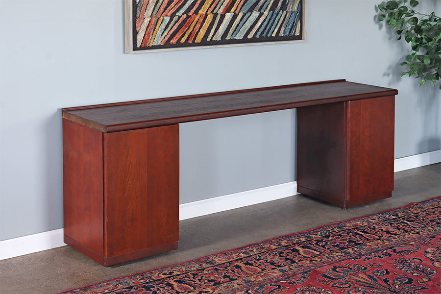 Vintage Wooden Office Credenza