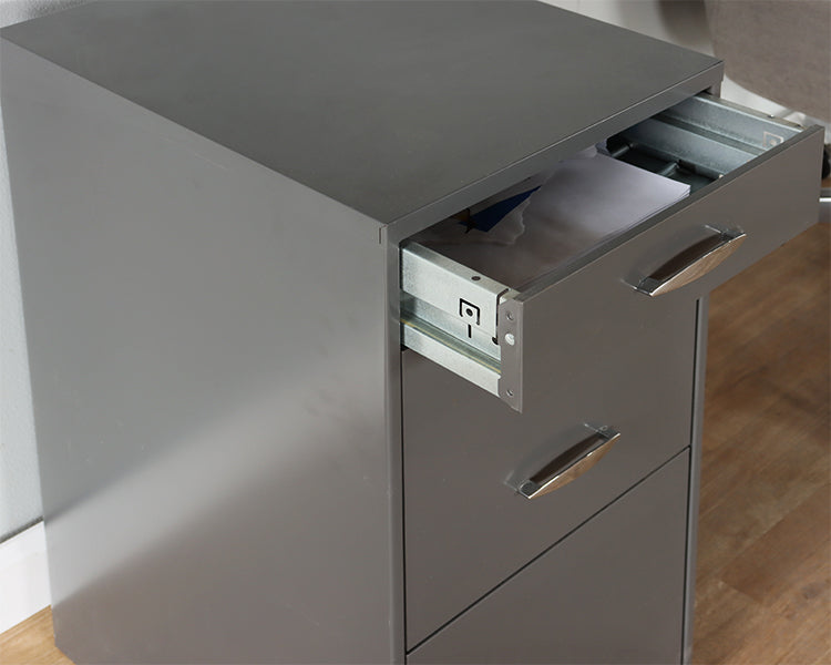Grey Under Desk File Cabinet - 3 Drawer