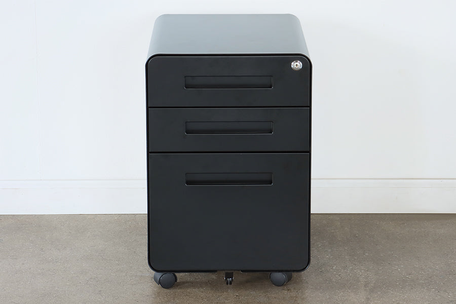 Black Rolling File Cabinet