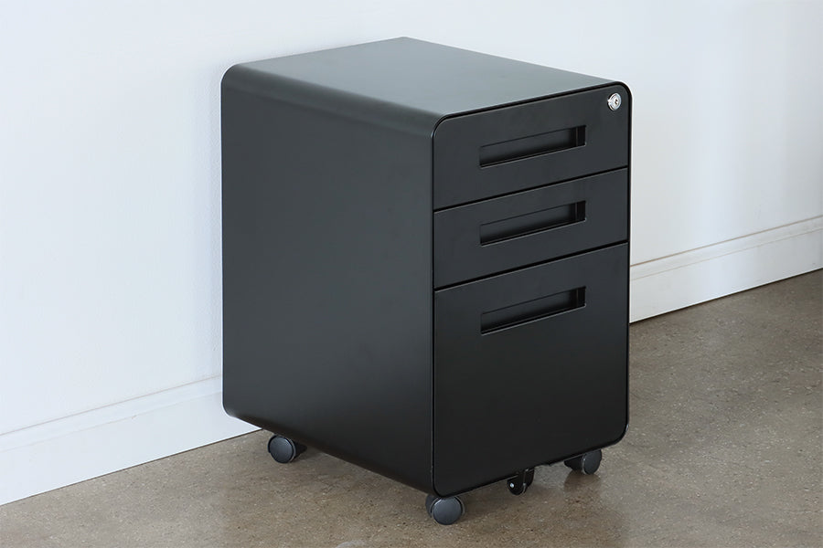 Black Rolling File Cabinet