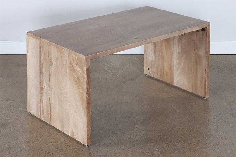 Linen Ottoman With Ash Tray Table (2 Piece)