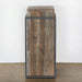 PED14 - Acacia Wood Pedestal With Iron Leg Frame