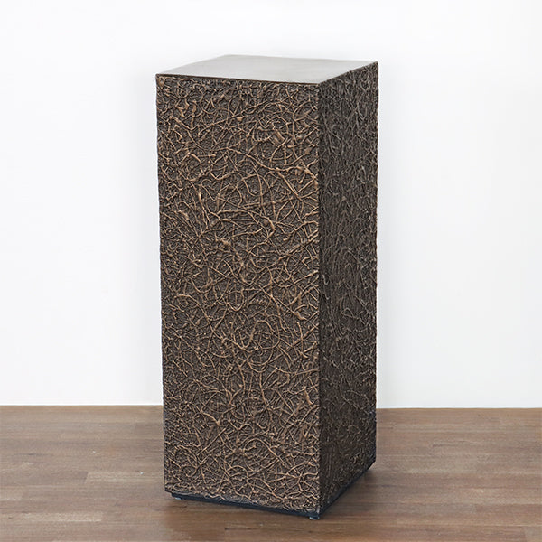 Abstract Patterned Bronze Pedestal