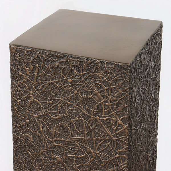 Abstract Patterned Bronze Pedestal