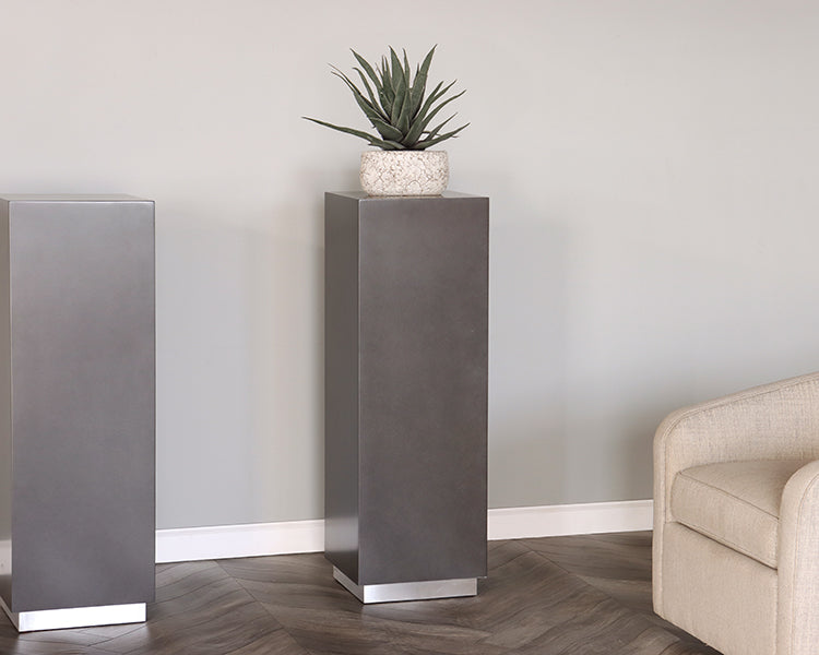 Black Pedestal with Plinth Base