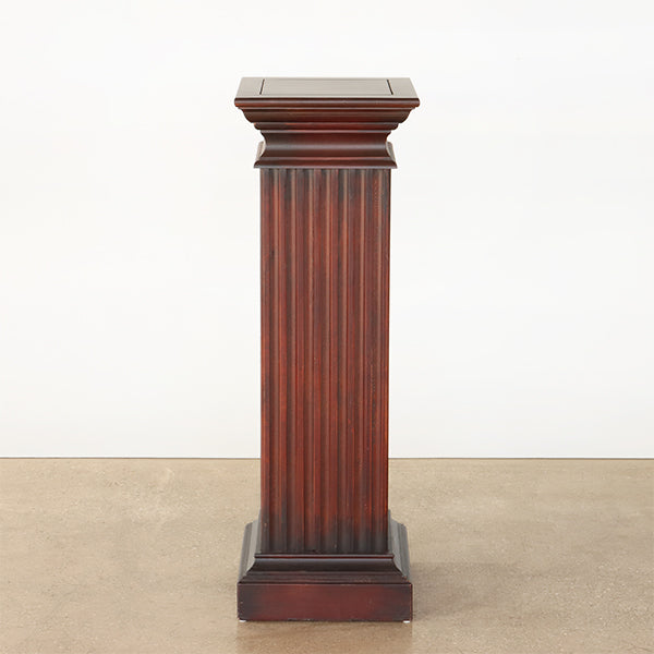 Fluted Column Style Mahogany Pedestals