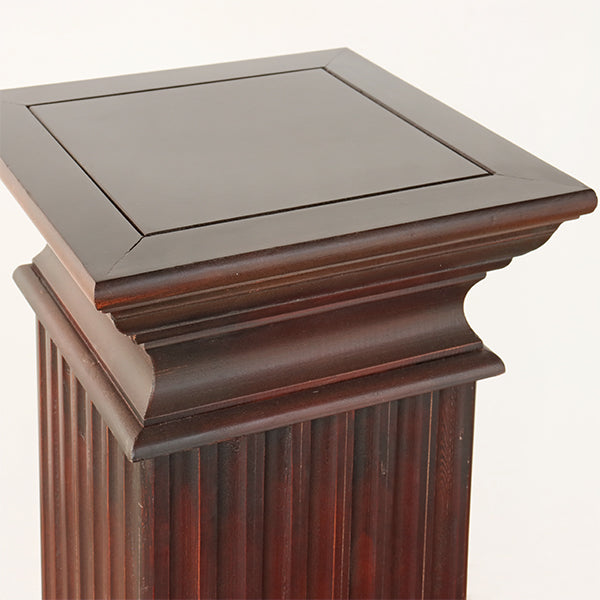 Fluted Column Style Mahogany Pedestals