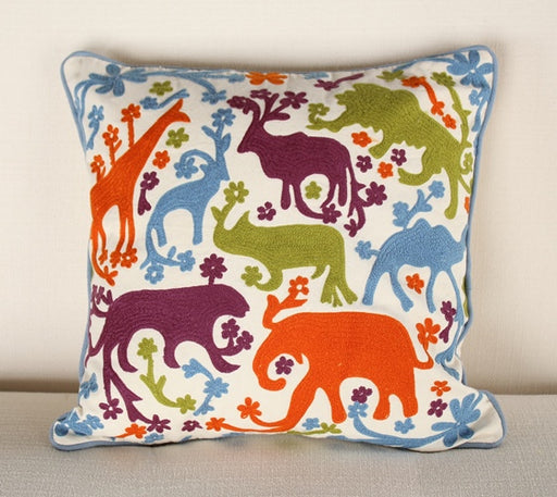 Multicolored Animals Pillow 