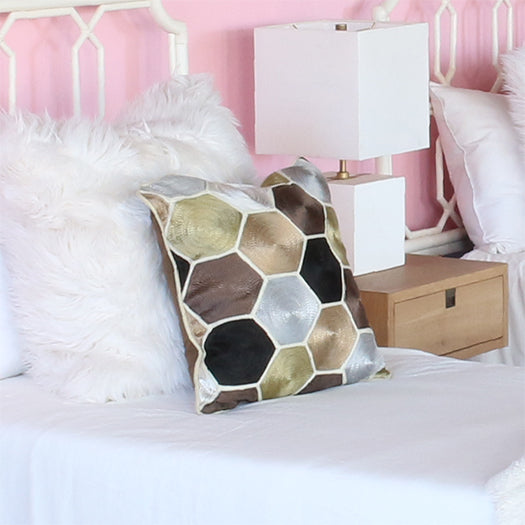 PIL176 - Neutral Hexagons Pillow