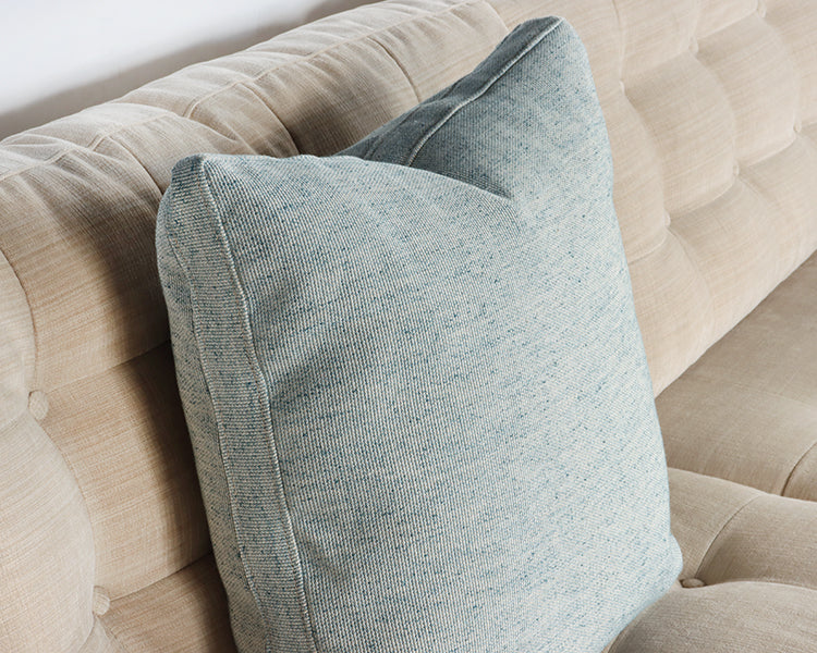 Indigo & Beige Stitched Pillow