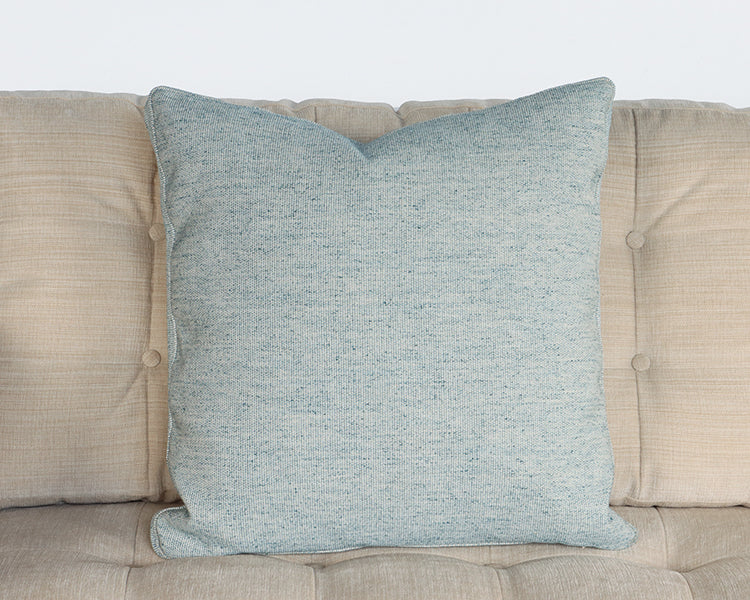 Indigo & Beige Stitched Pillow