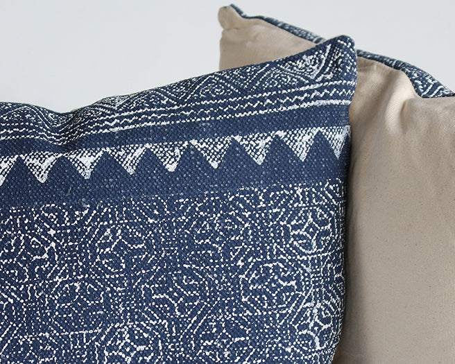 PIL224 Tribal Print Indigo Pillow