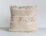 PIL227 White Copper Fringe Pillow 