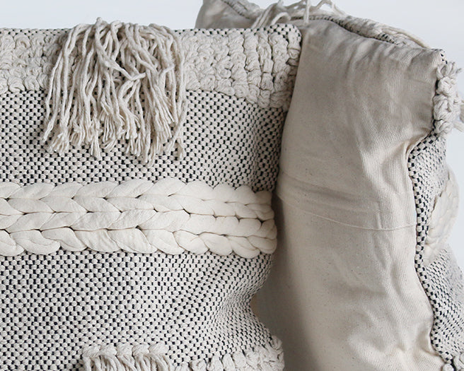 PIL228 Braided Fringe Pillow