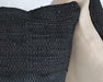 PIL229 Stitch Black Leather Pillow